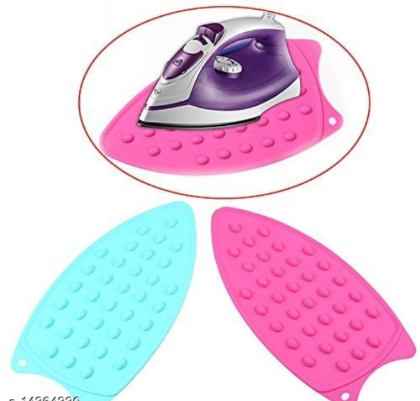 2 Pcs Silicone Iron Mat Pad | High Heat Resistant Iron Insulation Pad, 27x14 cm - 27x 14 cm, Pack of 2 Pieces